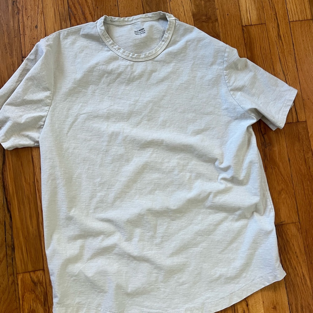 Buck Mason Slub tee- stone white - L (new and unworn)